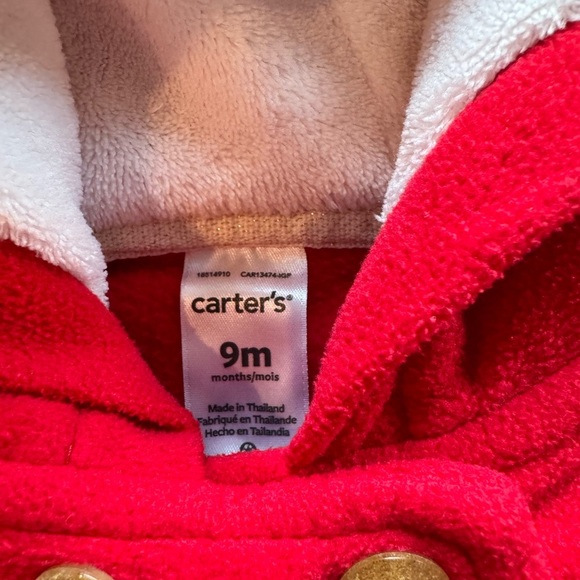 Baby Girl 3-Piece Outfit Red Peacoat, Onesie & Floral Pants Size 9 months - Picture 14 of 14